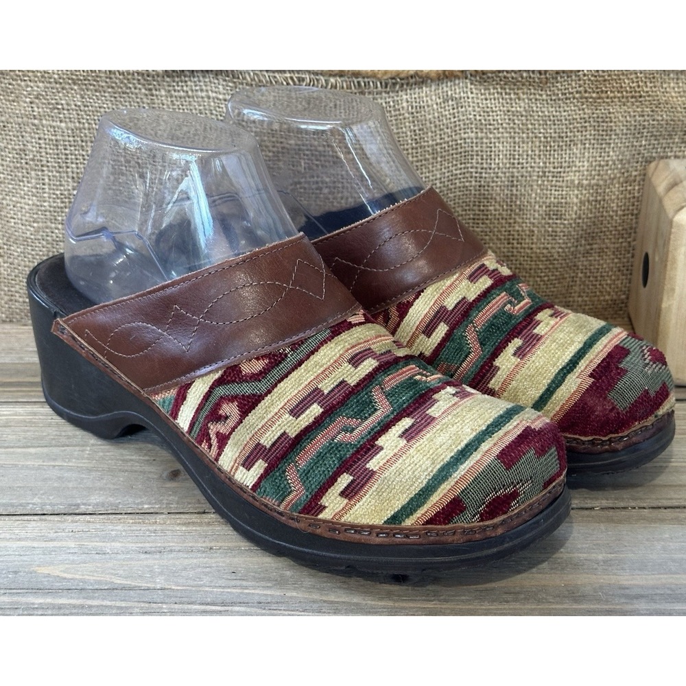 Modellista Clogs Southwestern Aztec Comfort Shoes Women's Size 8 M